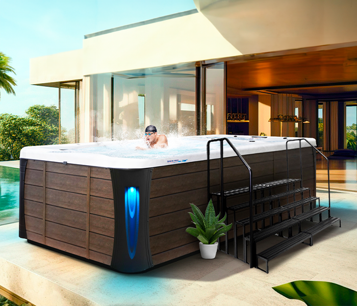 Calspas hot tub being used in a family setting - Santa Clara